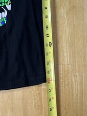 AZTEC SKULL T SHIRT ART TEE Front Back Hits Unique LARGE Neon Black Vision See