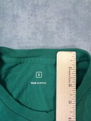 Apple Shirt Mens Small Green Logo Graphic Crew Neck Tee Tagless Technology