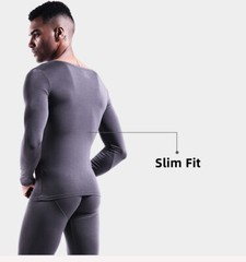 3Pack Men’s Long Sleeves T Shirts Undershirts Modal Slim Thin Underwear V-neck
