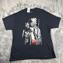 Naruto Shippuden Kakashi Story Graphic T-Shirt Ripple Junction Black Mens XL NEW