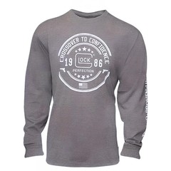 Glock Crossover Long Sleeve T-Shirt Heather Gray AP9S79 Size S-3XL