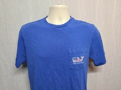 Vineyard Vines American Flag Whale Adult Blue XS TShirt