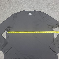 Members Mark Mens Top Large Size Black Long Sleeves Pullover w Zip Pocket