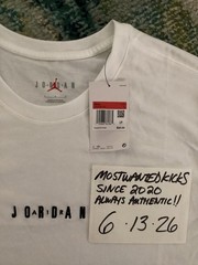 NWT Nike Air Jordan Air EMB White & Black T-Shirt Men’s Sz L FREE SHIPPING!!!