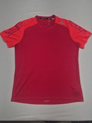 Adidas Response Climalite Running Shirt Mens Large Red/Orange Athletic Tee Gym