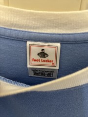 Vintage Foot Locker 2XL Blue Shirt Cotton Raglan Contrast Collar Y2K Streetwear