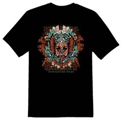 Warrior skull black or white tee shirt