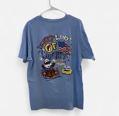 Buc-ees Tshirt USA Liberty Light Blue XL Great Condition