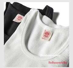 NON STOCK Men Cotton Basic Tank Top Slim Casual Ribbed Sleeveless T-Shirt Beach