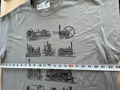 History of Trains Graphics Slate Gray Short Sleeve Tshirt – Men’s Sz XL