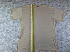 Soffe USA Made XL Beige Basic Tee 50 50 Cotton Poly Short Sleeve Casual Shirt