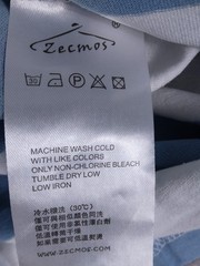 Zecmos Shirt Men’s Medium Blue Striped Short Sleeve Tee NWOT