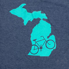 Michigan Bicycle T-Shirt- Bike- Bicycling- Bike Shirt- Michigan Bike