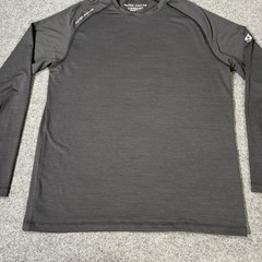 Peter Millar Aurora Shirt Mens Small Grey Performance Long Sleeve Golf UPF 50