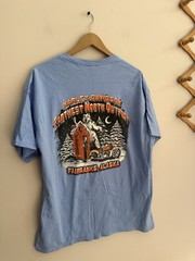 Harley Davidson Fairbanks Alaska Outpost Graphic Print T-Shirt In Blue Sz XL