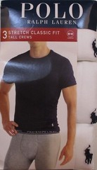 3 POLO RALPH LAUREN MENS 1XL TO 4XL BIG & TALL WHITE BLACK STRETCH CREW T-SHIRTS