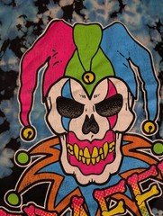 GRAFFIX Jester Blue Tie Dye Get Down Art T-Shirt ~Never Worn~ S M L XL 2XL