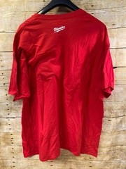 Milwaukee Tool T Shirt Tee Shirt Short Sleeve Red White Print Men’s 3XL ⭐️NEW⭐️