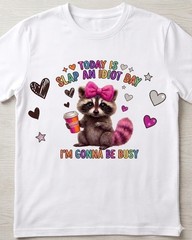 Gildan Ultra Cotton Unisex L Crew Neck Short Sleeve Funny Bear Graphic Tee