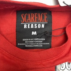 Scarface X Reason Shirt Mens Medium Red Tony Montana Double Sided Graphic