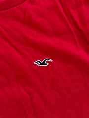 Hollister Mens XL Must Have Collection Red with front logo embroidery