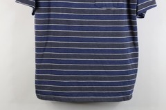 Vtg 90s Streetwear Mens Large Faded Striped Color Block Knit Henley T-Shirt USA