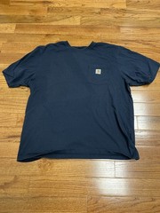 Carhartt K87-M Loose Fit Navy Pocket Logo Crew Neck Short Sleeve T-Shirt XL