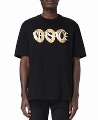Versace Maxi Chain Logo Black T-shirt Men’s Size L Authentic