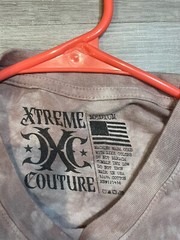 Vintage Y2K Xtreme Couture T Shirt Grunge Tattoo Skull Print Size Medium
