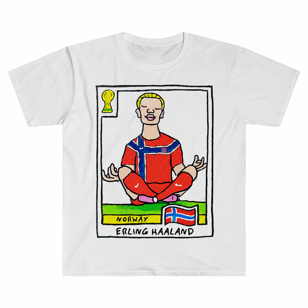 Erling Haaland Meditation Zen Norway Cartoon Trading Card shirt
