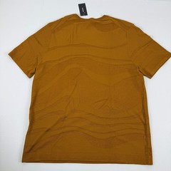 Alfani Men’s Tonal Wave Jacquard T-Shirt Rayon/Nylon Light Amber-Large