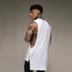 Soild Bodybuilding Clothing Fitness Men Hip Hop Extend Cut Off T-shirts Dropped