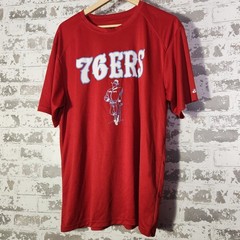 Philadelphia 76ers Shirt Men’s L Red Badger Sport Performance 76ers Graphic Tee