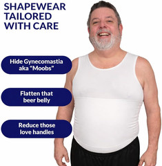 Men’S Ultra Slimming Shirt – Sleeveless Chest and Tummy Control Undershirt