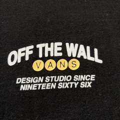 Off-The-Wall Vans Design Studio Since 1966 Black T-Shirt Size Large