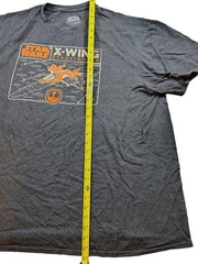Men’s Gray Size 2XL Star Wars Mad Engine X-Wing Starfighter Graphic T-Shirt