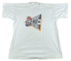 Vintage Monday Night Football T-Shirt Large 90s Bud Light White Paper Thin NFL