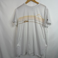 Kuhl T Shirt Mens Large White Wildfibre Organic Cotton Mountain Graphic Tee
