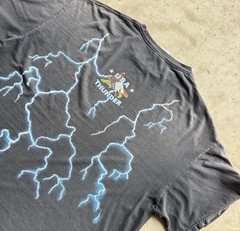 Vintage 90s Single Stitch Distressed Sun Faded American Thunder Lightning Tee