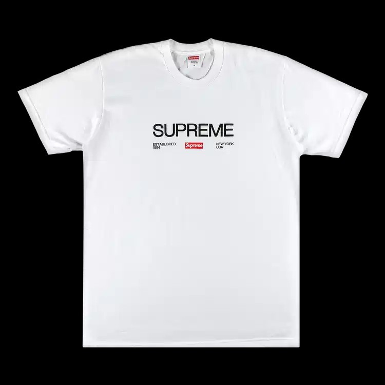 Supreme Est. 1994 Tee in White (FW21T43) WHITE Size L NWT