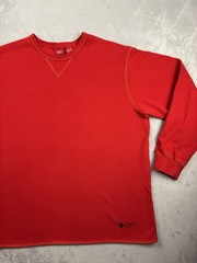Vtg 90s Y2K Mossimo skate Red Raglan Long Sleeve Shirt Men’s Size Large