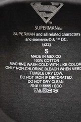Superman Mens Black On Black Classic Logo Tee Shirt New S-2XL