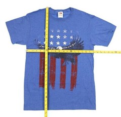 USA T Shirt Men’s Land of The Free Home of The Brave Bald Eagle T-Shirt Size S