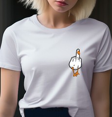 Unisex T-shirt – Duck You CREST – Original Funny Novelty Summer Couple Student