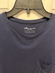 Peter Millar Seaside Men’s Blue Crew Neck Pocket T-Shirt Size L Short Sleeve