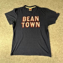Homage Bean Town T-Shirt Medium Blue Mens Short Sleeve Graphic Tee