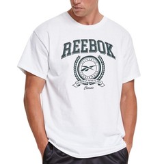 REEBOK Vintage Logo T-Shirt sz L Large White Green