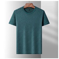 New Fashion Trend Ice Silk Breathable Summer Short Sleeve Luxury Men T-Shirt