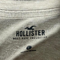 Hollister Mens Must-Have Collection Grey Heather Embroidered Logo T-Shirt Large