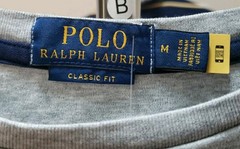 POLO Ralph Lauren Grey Tee With Asymmetrical Design Size M Mens